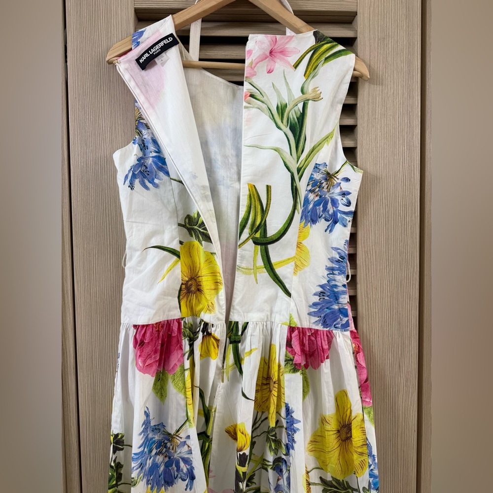 Karl Lagerfeld Yellow and Blue Floral Dress - Picture 10 of 13